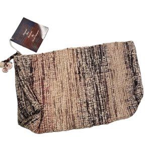 Narda's handwoven ikat clutch pouch/makeup hobo bag 8 x 12 in